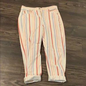 AE American Eagle striped mom jeans